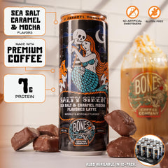 Bones Coffee Company close-up of label detail highlighting ingredients