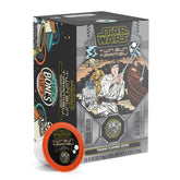 Bones Coffee Company front packaging showing Twin Sun Tiramisu pods and brand logo for collectible appeal