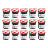 Bonne Maman front packaging showing 1 oz mini jars and attractive checkered lids, convenient serving