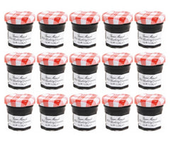 Bonne Maman front packaging showing fifteen mini jars and label, elegant serving