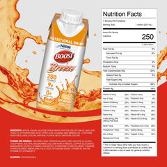 close-up of BOOST Breeze bottle texture and label for easy pouring