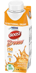 BOOST Breeze poured into glass demonstrating ready-to-drink convenience and taste