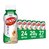 BOOST caramel front packaging showing 20g protein benefit