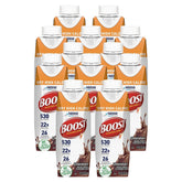 BOOST front packaging showing chocolate bottle and calorie highlight
