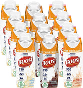 BOOST front packaging 12 count variety pack showing three flavors and convenience