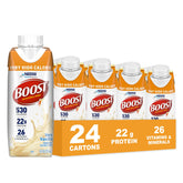 BOOST front packaging showing very vanilla bottle and benefits