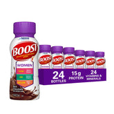 BOOST front packaging showing Rich Chocolate flavor and pack size benefit