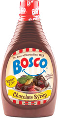 Bosco front bottle view showing label and rich syrup for versatile topping