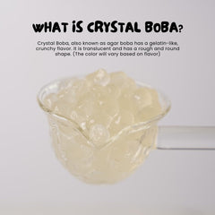 Bossen crystal boba close-up of translucent pearls highlighting texture