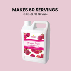Bossen dragon fruit syrup pour close-up showing smooth texture for easy mixing benefit