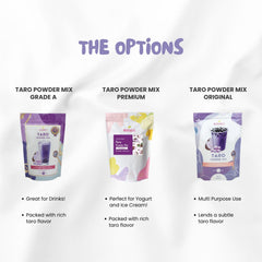 Bossen taro iced bubble tea in clear cup demonstrating creamy color and ready-to-serve appeal