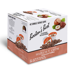 Boston’s Best front packaging showing hazelnut creme flavor and benefits