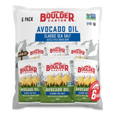Boulder Canyon front packaging showing six single-serve bags and branding