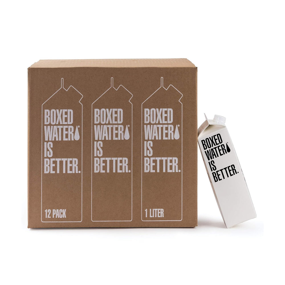 Boxed Water Is Better front carton showing logo and clean design, emphasizes eco-friendly benefit