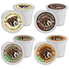 Boxer Coffee front packaging showing 48 Cozy Classic pods and benefits