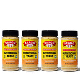 Bragg front packaging 4-pack showing labels and size, highlights convenience
