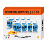 BRAMI front packaging showing sea salt & vinegar flavor and benefits