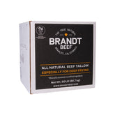 Brandt Beef front of tub showing packaging and bulk size benefit