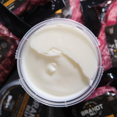 BRANDT BEEF close-up texture showing smooth creamy consistency