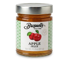 Braswell's apple jam front jar showing brand and inviting presentation