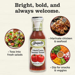 Braswell's dressing being poured to show silky texture and even coating