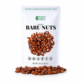 Brazilian Natural Company front pouch showing baru nuts and protein callout