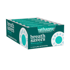 Breath Savers roll opened with mints visible for quick refreshment