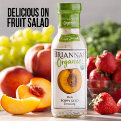 BRIANNAS bottle beside spoon demonstrates 10 oz size for pantry portioning