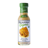 BRIANNAS front bottle image showing organic honey ginger vinaigrette benefit of fresh flavor