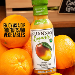 BRIANNAS label close-up showing organic and kosher seals for trust and quality benefit