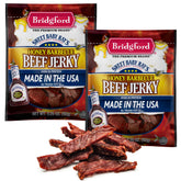 bridgford front packaging shows Sweet Baby Ray's honey BBQ and grab-and-go convenience
