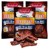 bridgford showing front packaging with Sweet Baby Ray's flavor and convenient three-pack benefit