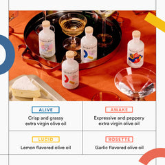 Brightland Awake bottle being poured onto roasted vegetables for bold flavor boost