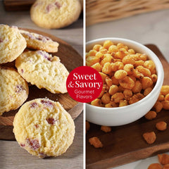 Broadway Basketeers close-up of snack texture highlighting gourmet variety and quality