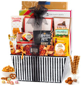 Broadway Basketeers front packaging showing gift-ready wrap and label benefit: immediate presentation