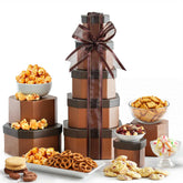 Broadway Basketeers front packaging showing elegant tower and instant gifting benefit