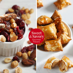Broadway Basketeers close-up of assorted snacks showcasing variety and quality