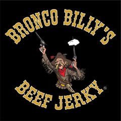 Bronco Billy's jerky in hand for size comparison and portable snack convenience