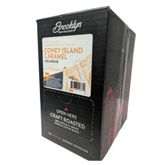 Brooklyn Beans brewing pouring into mug showing creamy caramel color and immediate enjoyment