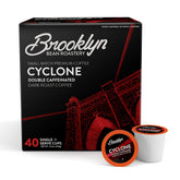 Brooklyn Beans front packaging showing 40-count and strong blend benefits