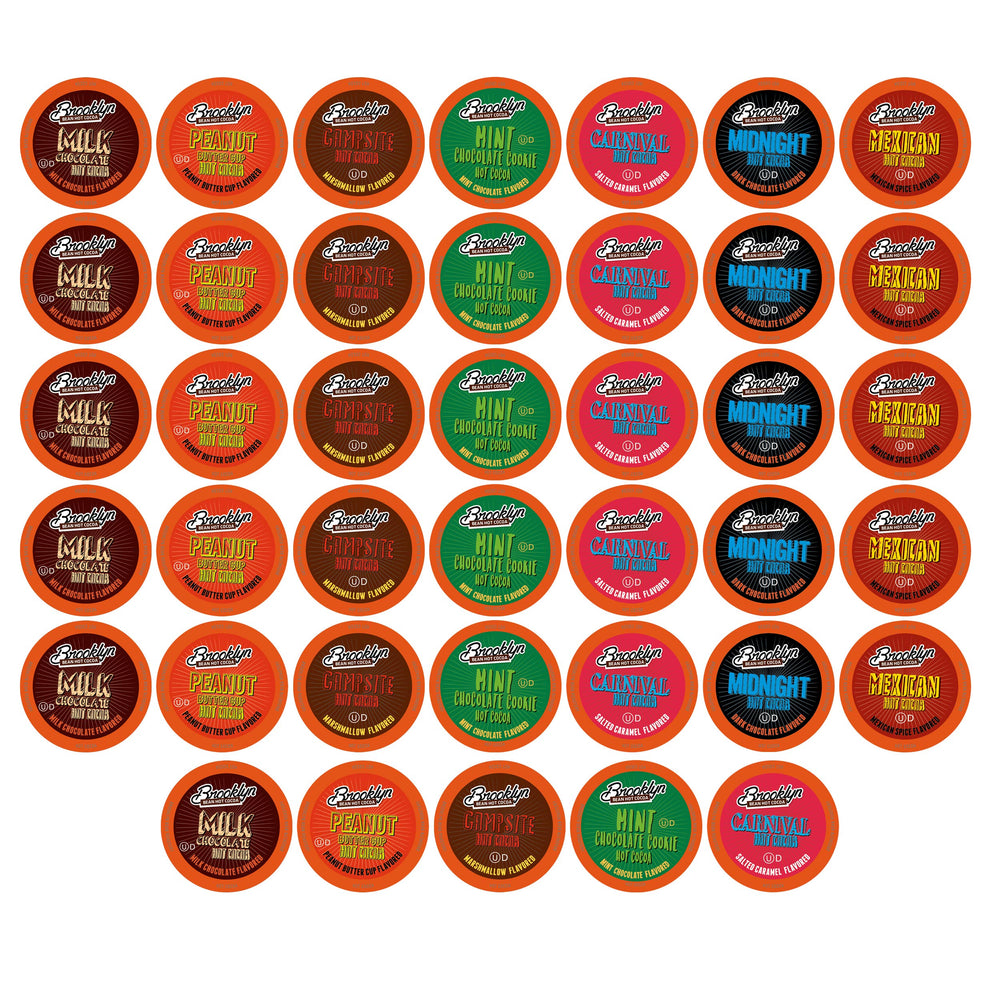 Brooklyn Beans front packaging showing 40 count variety and brand benefits