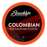 Brooklyn Beans front packaging showing 40-count convenience and medium roast benefits