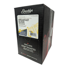 Brooklyn Beans pod inside Keurig brewer mid-brew delivering a consistent single-serve cup