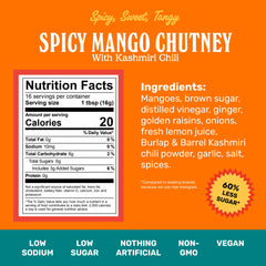 Brooklyn Delhi label close-up highlighting ingredients and artisan origin