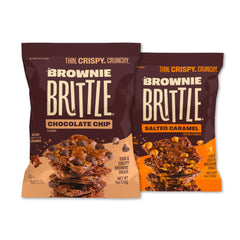 Brownie Brittle front packaging showing variety pack and convenience
