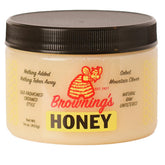 Browning's front jar view showing label and 16 oz size provides clarity
