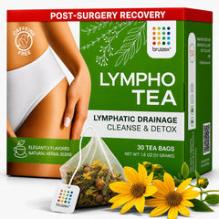 Bruizex branded box front showing tea packaging and calming design for easy identification