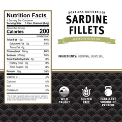 Brunswick close-up of sardine fillet texture in olive oil for appetizing appearance