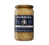 Bubbies front packaging showing clear glass jar and label, highlights fresh taste