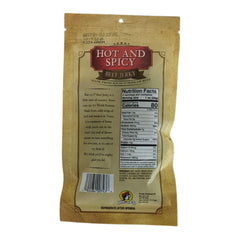 Buc-ee's closeup of jerky texture highlighting smoked beef chew and rich seasoning benefit